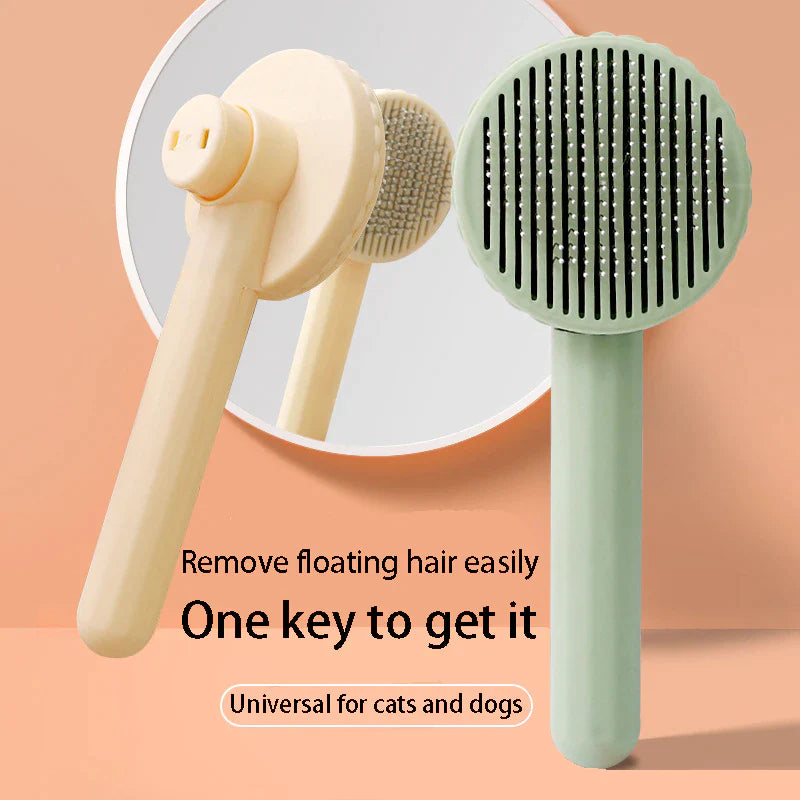 Self-Cleaning Slicker Brush – Pet Hair Remover Comb for Dogs & Cats