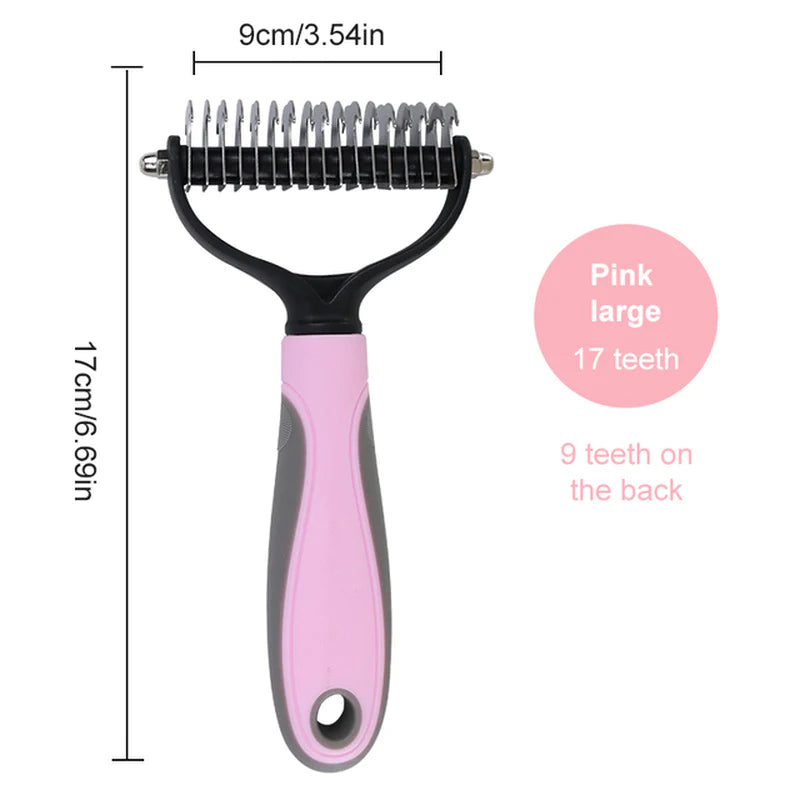 Professional Pet Grooming Brush – Deshedding Comb for Dogs & Cats
