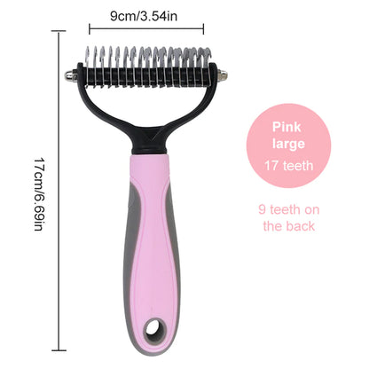 Professional Pet Grooming Brush – Deshedding Comb for Dogs & Cats