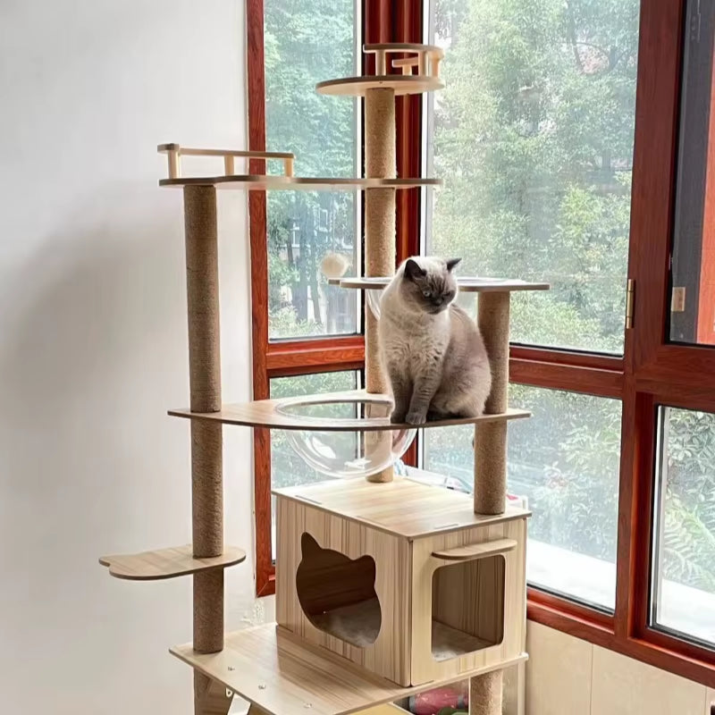 Multi-Level Sisal Cat Tree Tower – Scratching Post Climbing Frame