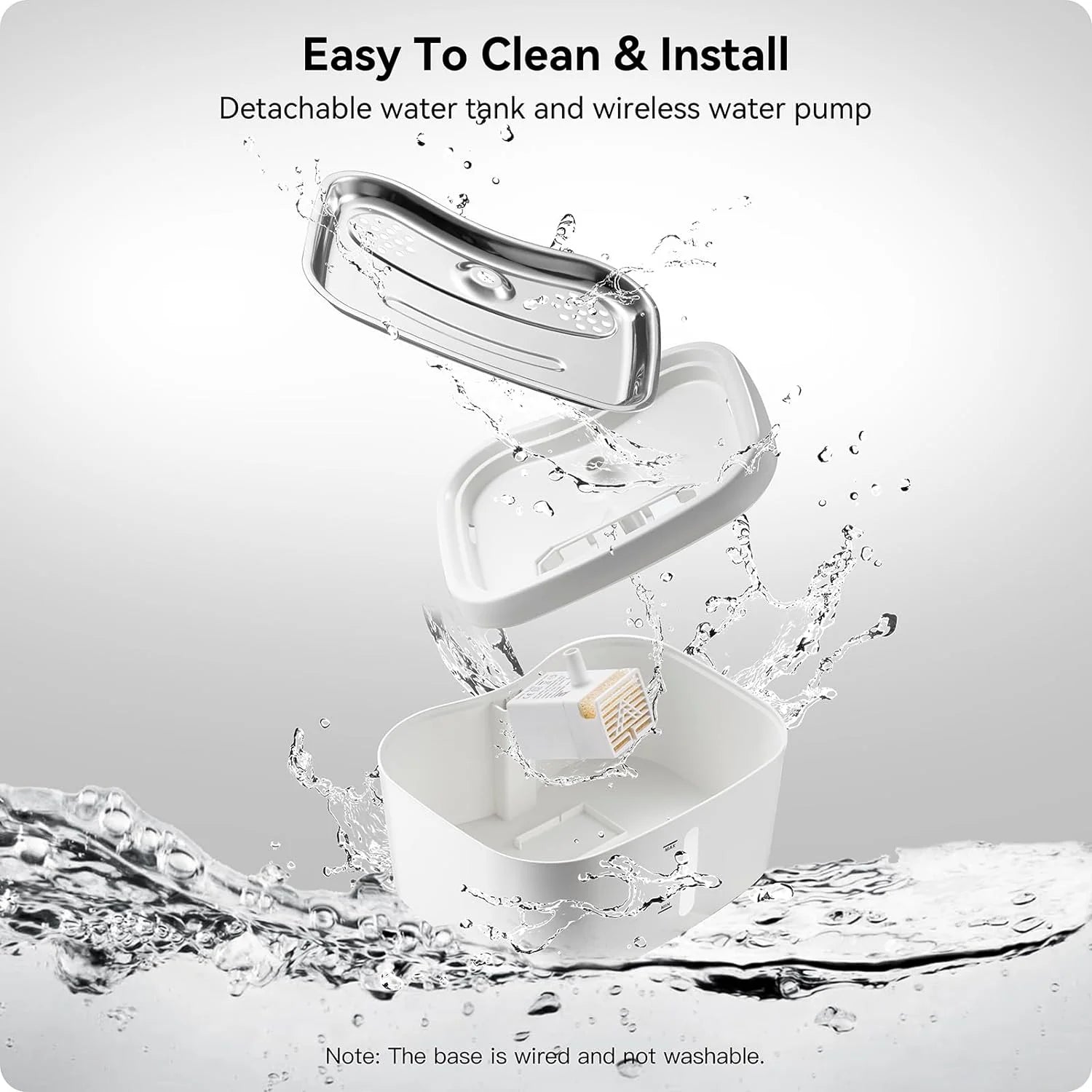 HEYBO Smart Pet Water Fountain – App-Monitored with Filtered Pump