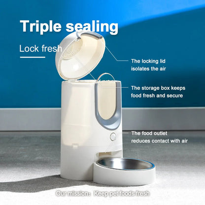 HEYBO WiFi Automatic Cat Feeder – App-Controlled Timed Dispenser