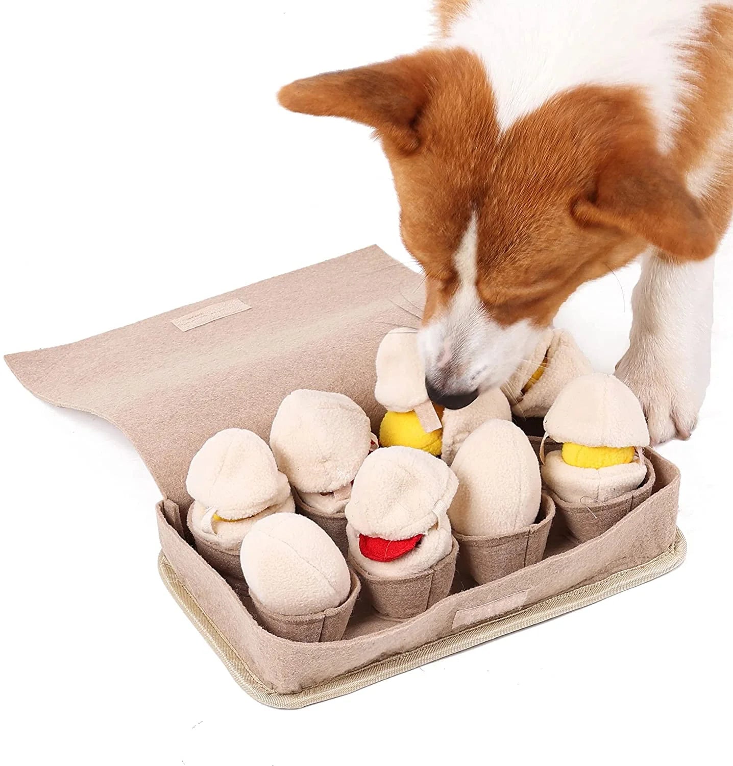 ATUBAN Snuffle Mat for Dogs – Interactive Slow Feeder with Squeaky Egg Toys