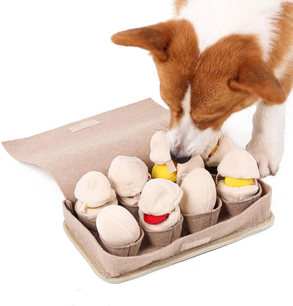 ATUBAN Snuffle Mat for Dogs – Interactive Slow Feeder with Squeaky Egg Toys