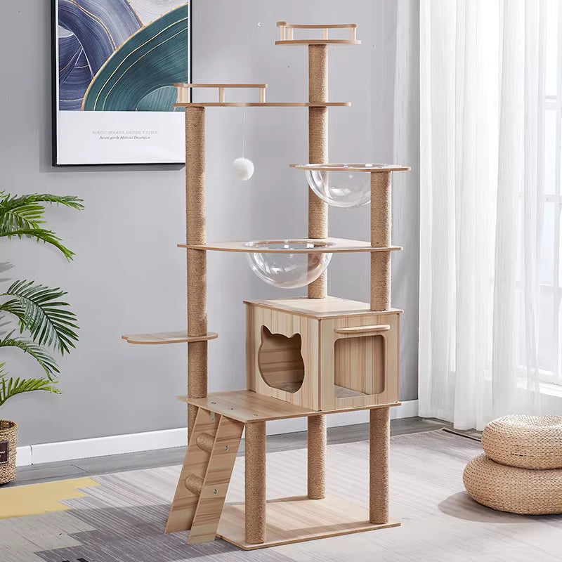 Multi-Level Sisal Cat Tree Tower – Scratching Post Climbing Frame
