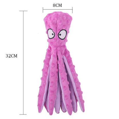 Interactive Octopus Plush Chew Toy for Dogs and Cats