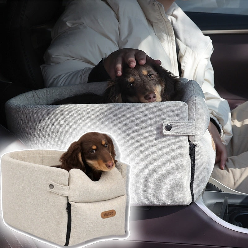 Portable Central Dog Car Seat Bed – Safe Carrier for Small Pets