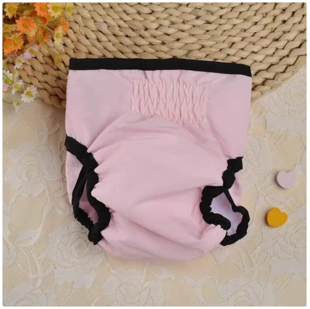 Female Dog Sanitary Pants - Washable Reusable Dog Diapers for Heat Cycle & Incontinence