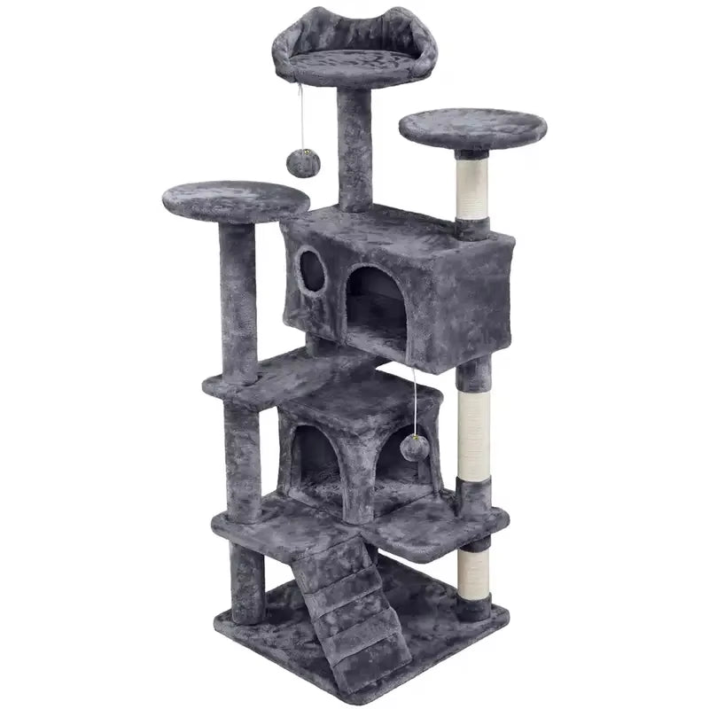 Large Cat House for for Kittens & Cat Tree Cat Tower Condo with 2 Condos Scratching Posts Large Cat House for for Kittens & Cats
