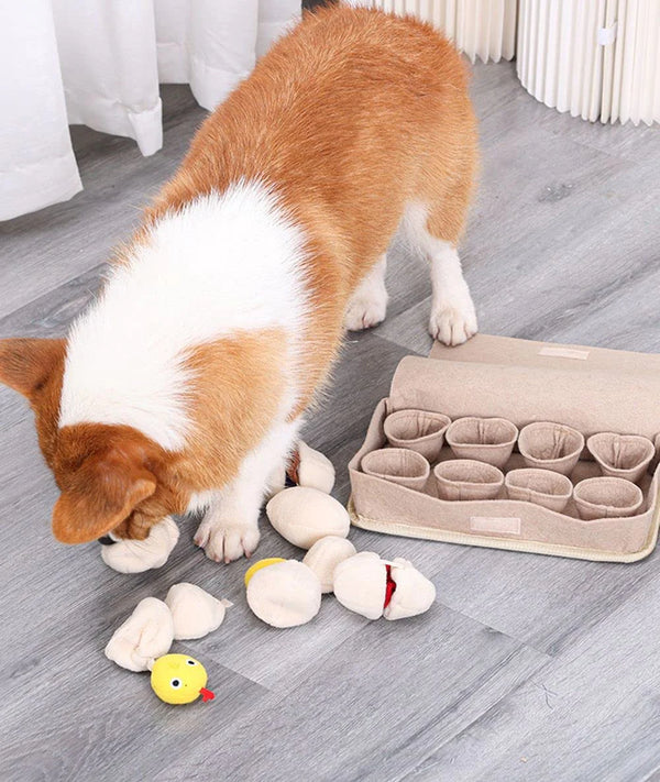 ATUBAN Snuffle Mat for Dogs – Interactive Slow Feeder with Squeaky Egg Toys
