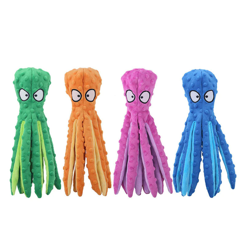 Interactive Octopus Plush Chew Toy for Dogs and Cats