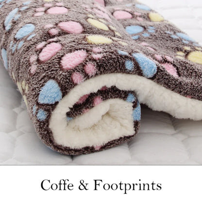 Cozy Soft Flannel Pet Blanket & Bed Mat - Thick Fleece Cushion for Dogs & Cats, Perfect for Home & Sofa!