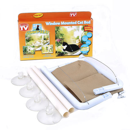 Premium Aerial Cat Bed Hammock - Window Seat Climbing Frame for Cats, Supports Up to 20kg