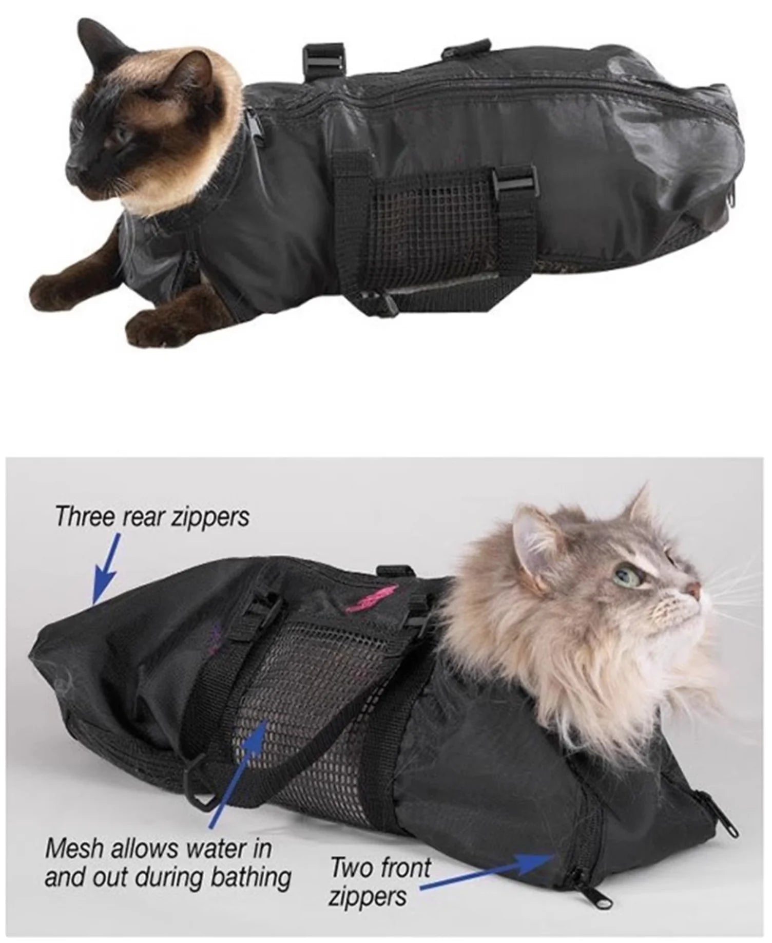 Cat Grooming Bag - Anti-Scratch Washing & Bathing Restraint Bag for Cats