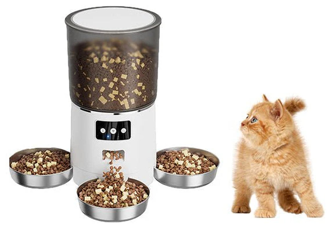 HEYBO Smart Cat Feeder – App-Controlled with 3 Independent Bowls