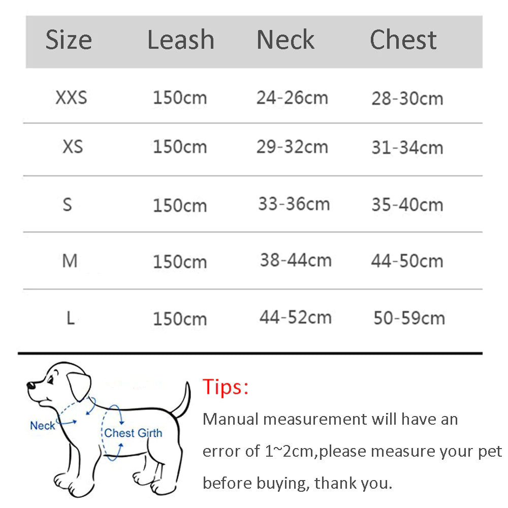 Adjustable Small Dog Harness & Leash Set