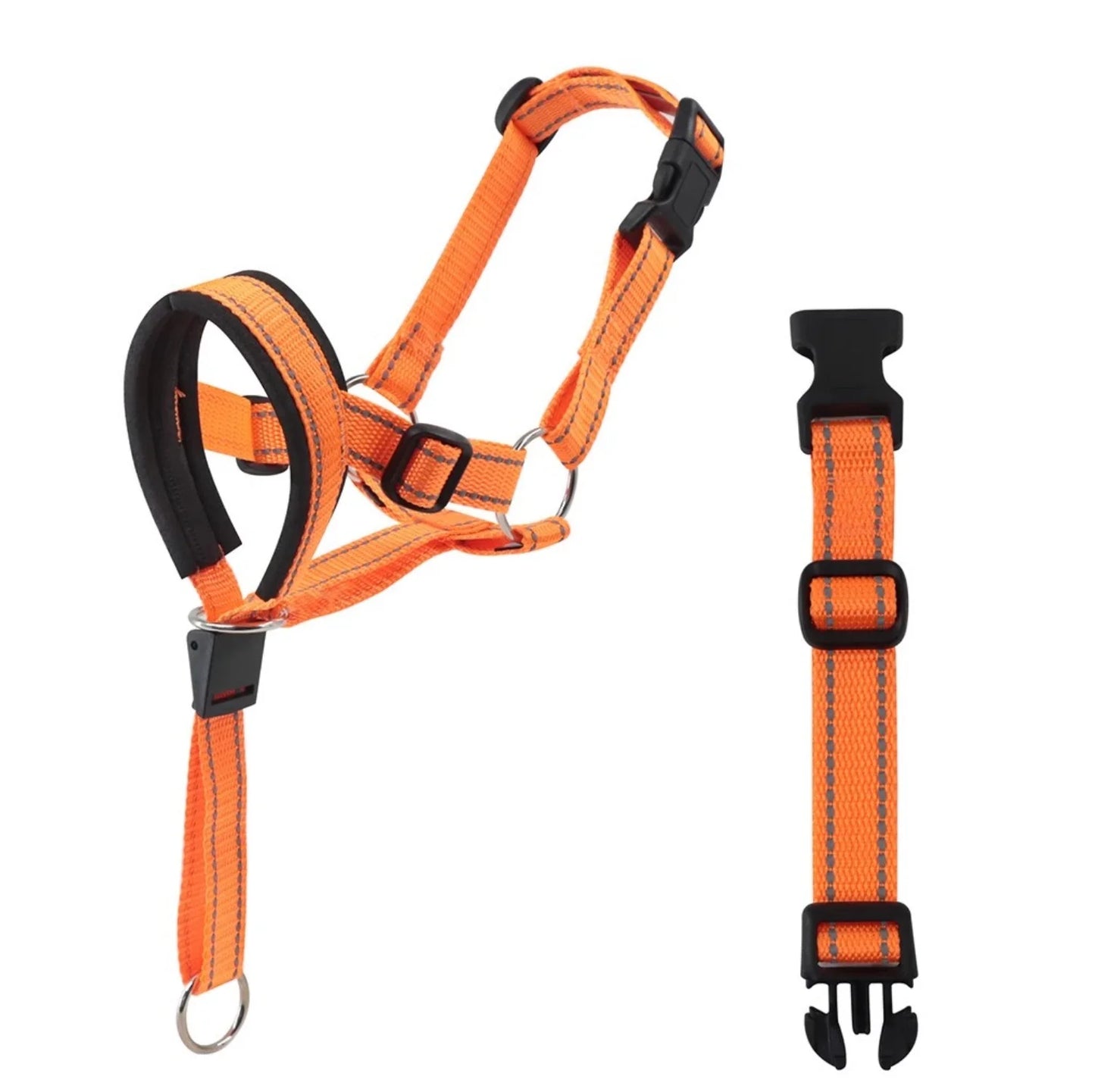 Reflective Dog Headcollar & Harness - No-Pull Training Collar for Small to Large Dogs