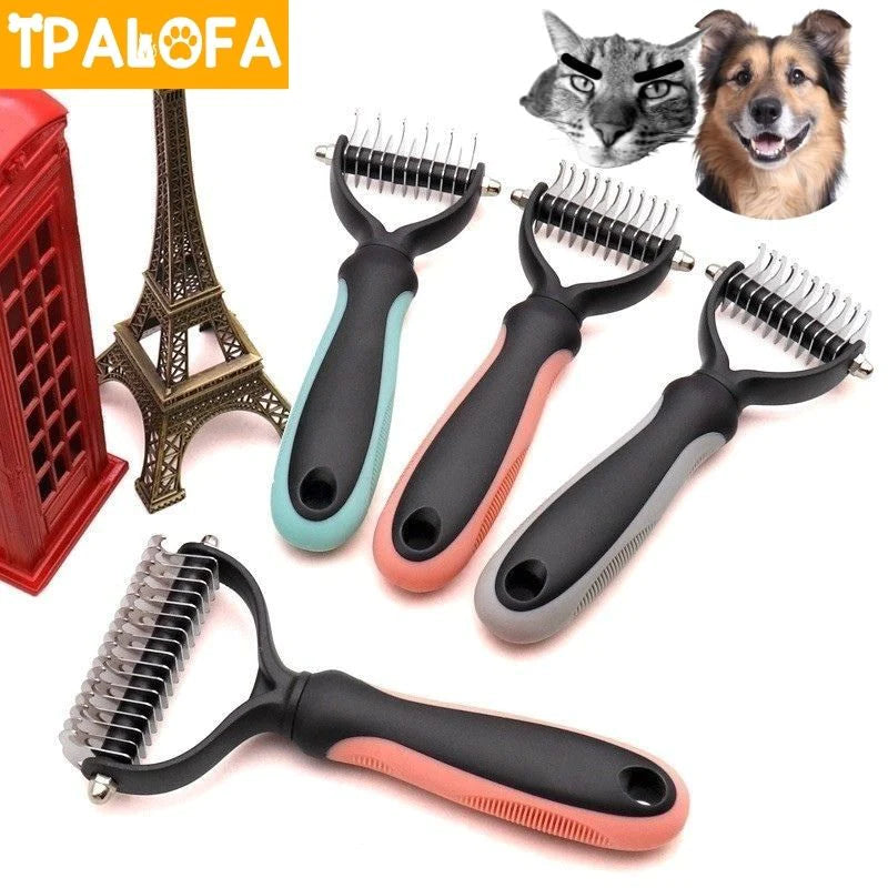 Professional Pet Grooming Brush – Deshedding Comb for Dogs & Cats