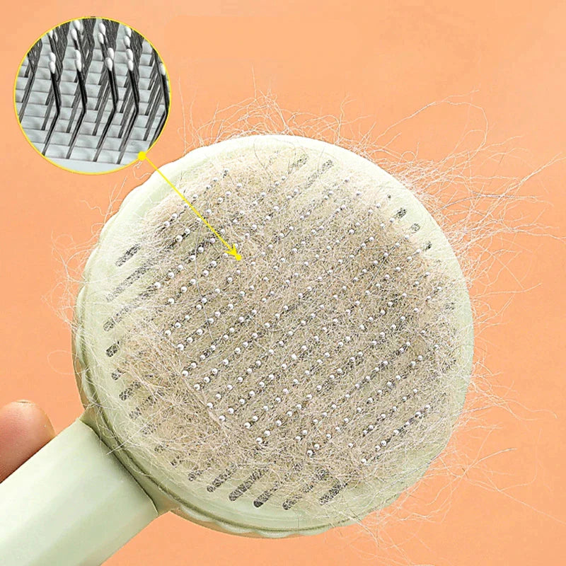 Self-Cleaning Slicker Brush – Pet Hair Remover Comb for Dogs & Cats