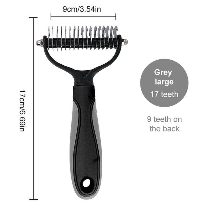 Professional Pet Grooming Brush – Deshedding Comb for Dogs & Cats