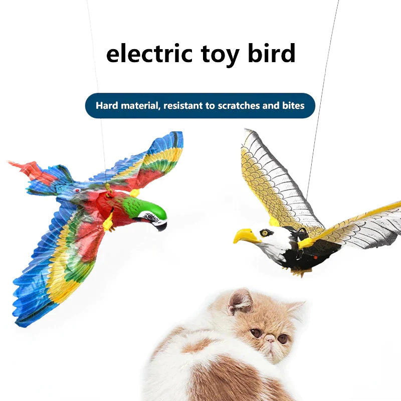 Electric Flying Bird Interactive Cat Toy – Ceiling-Mount Teaser