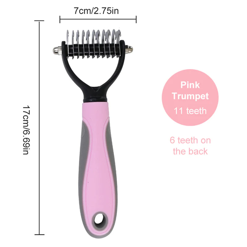 Professional Pet Grooming Brush – Deshedding Comb for Dogs & Cats